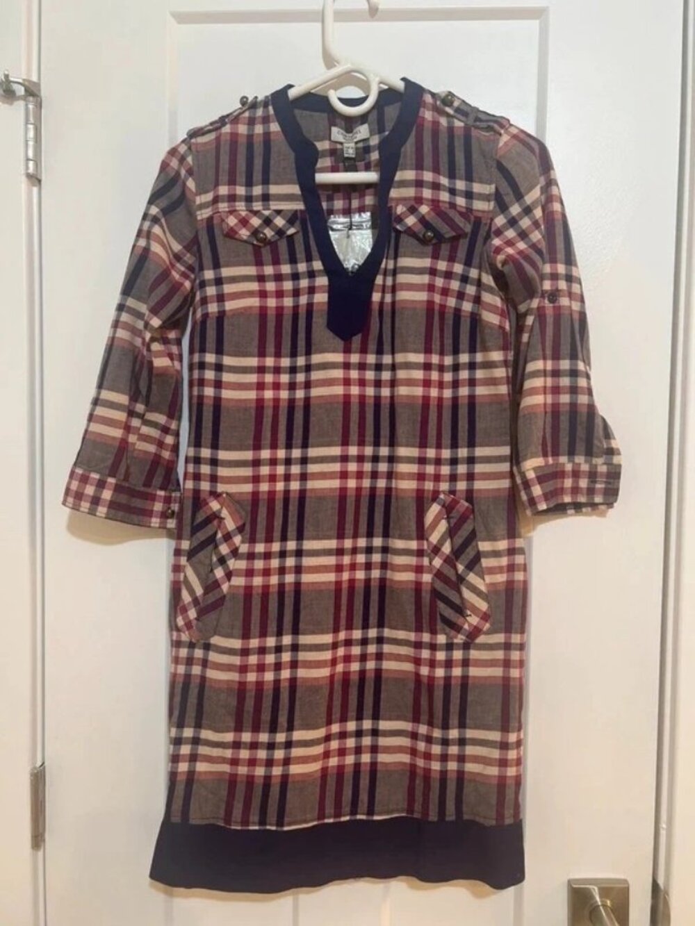 Cortefiel weekend plaid dress